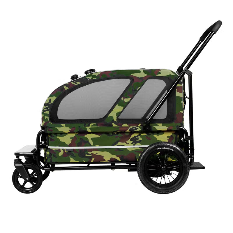 AirBuggy Carriage 2-Piece Set [Cart & Roof] for Large Dog (55kg Load Capacity ) - kikiandpuppies