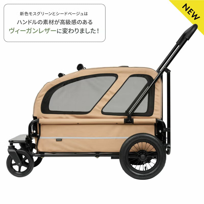 AirBuggy Carriage 2-Piece Set [Cart & Roof] for Large Dog (55kg Load Capacity ) - kikiandpuppies