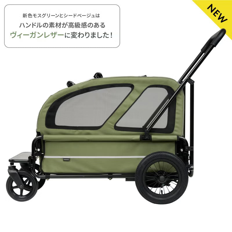 AirBuggy Carriage 2-Piece Set [Cart & Roof] for Large Dog (55kg Load Capacity ) - kikiandpuppies