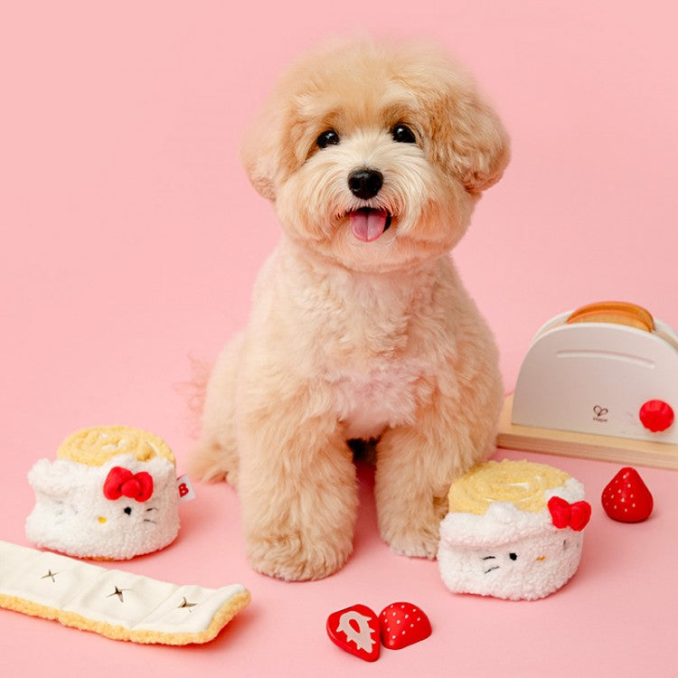 Bite Me Hello Kitty Roll Cake Nosework Toy