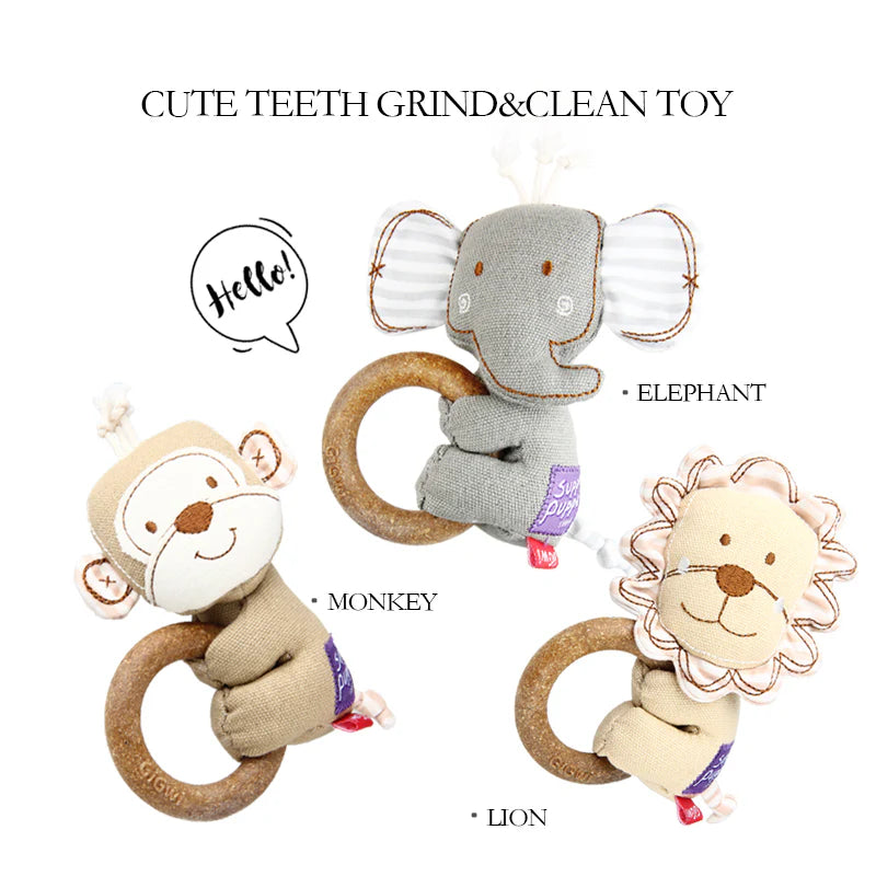 Pine Wood Chew Stick Hula Hoop with Squeaker