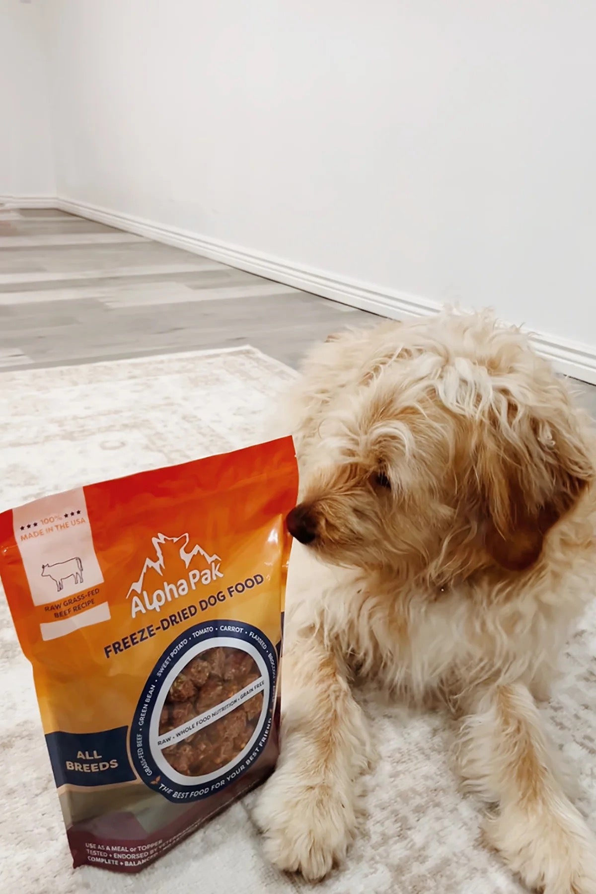 AlphaPak Freeze-Dried Dog Food Raw Grass-fed Beef Recipe