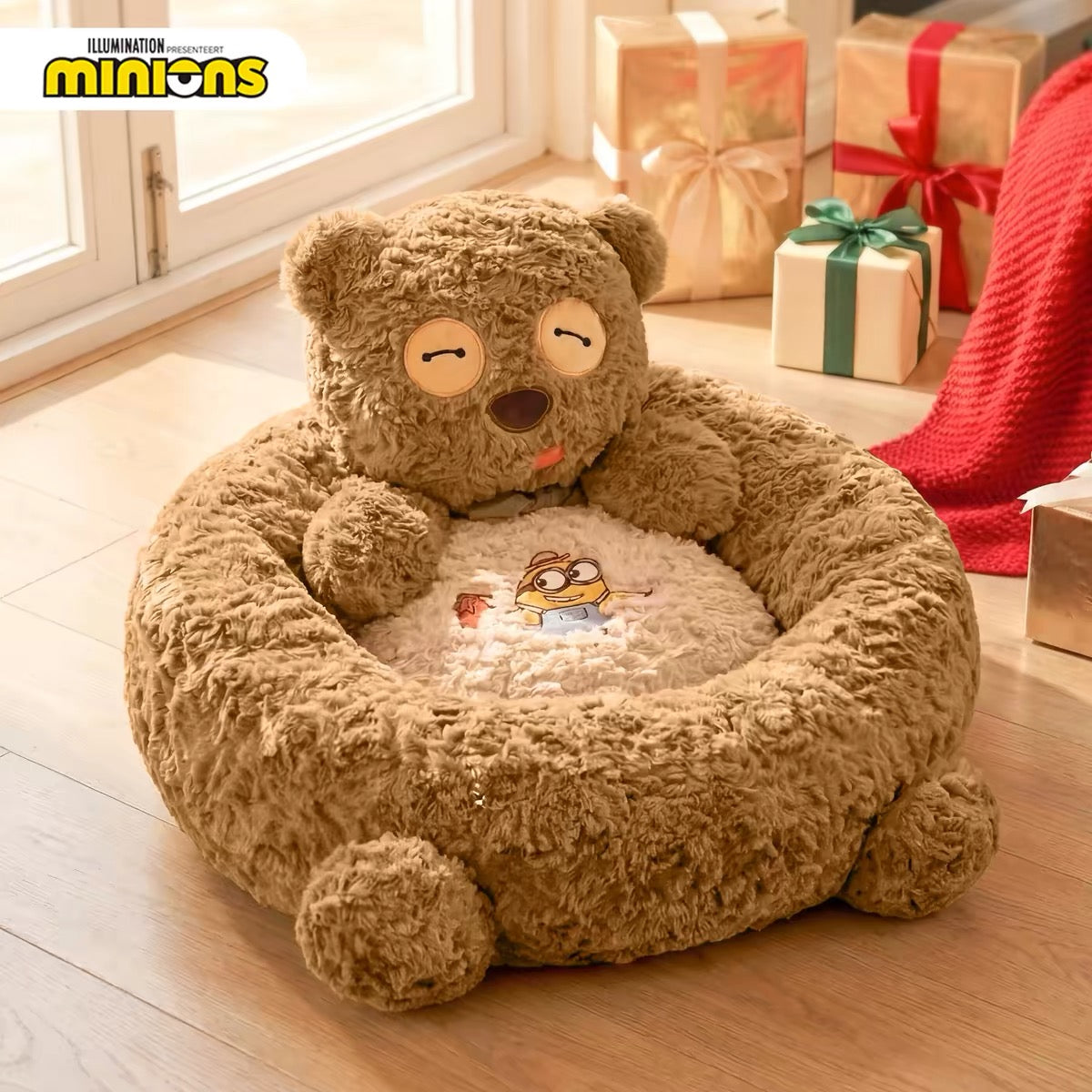Minions Ted Pet Warm Plush Removable Washable Cat Dog Bed