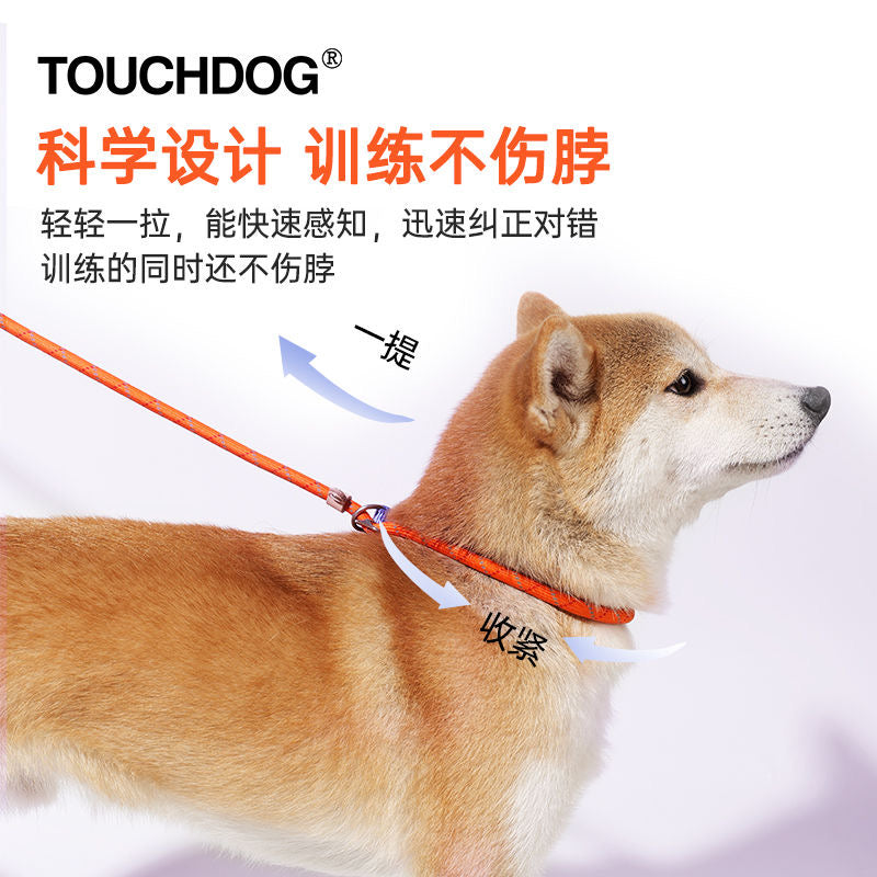 Touchdog Training Slip Leash - Prevent Pulling for All Dog Breeds 1.5m