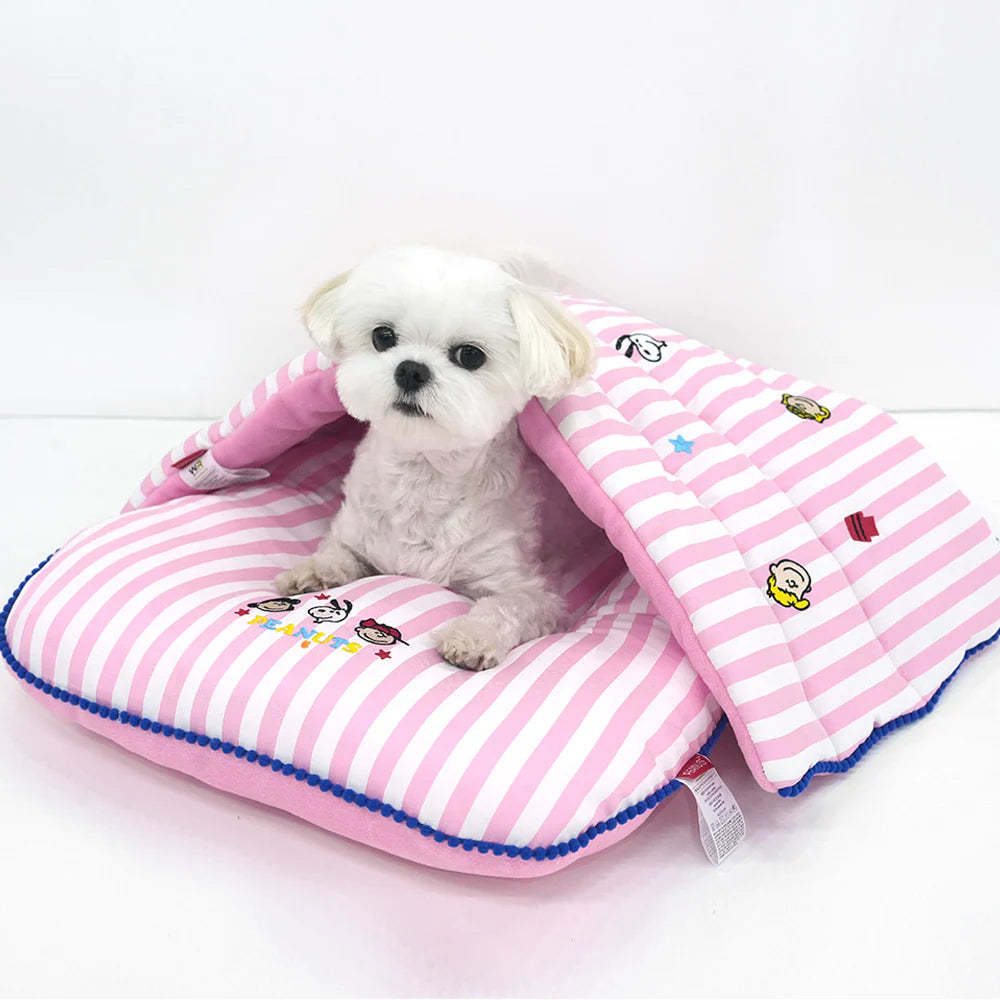 Peanuts Stripe Stroller Guard & Cushion - kikiandpuppies