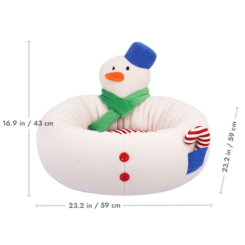 Hug Snowman Cat Dog Bed