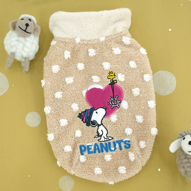 Peanuts Petit Scarf Dog Clothes Winter Vest - kikiandpuppies