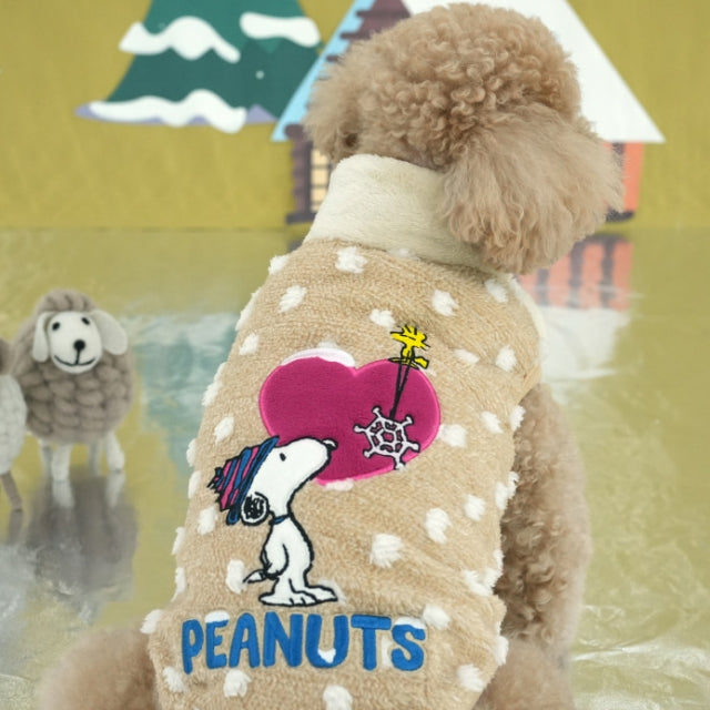 Peanuts Petit Scarf Dog Clothes Winter Vest - kikiandpuppies