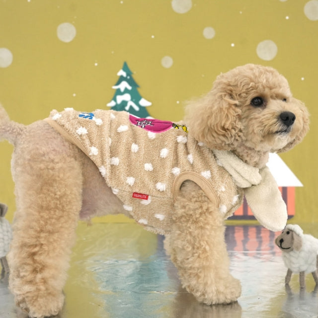 Peanuts Petit Scarf Dog Clothes Winter Vest - kikiandpuppies