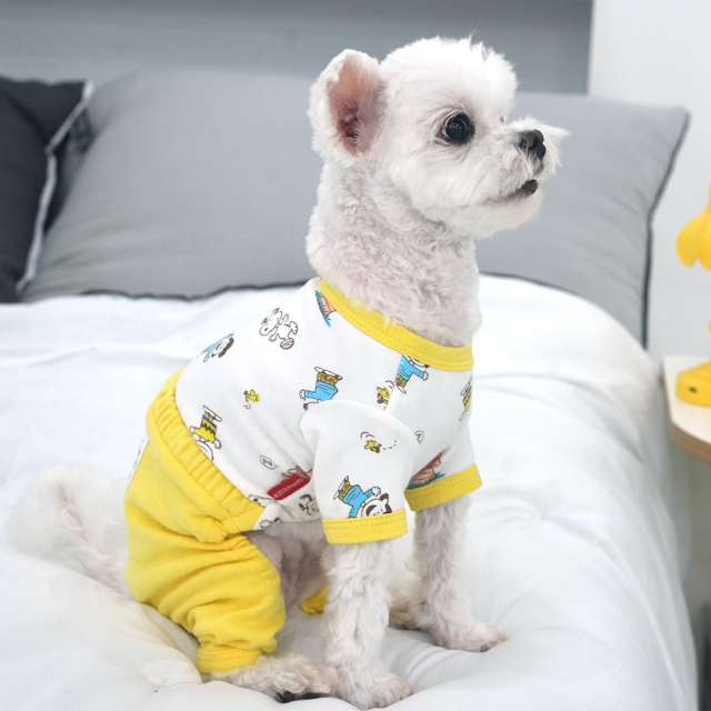 Peanuts Homewear All-in-One Dog Indoor Wear Pajama Pants - kikiandpuppies
