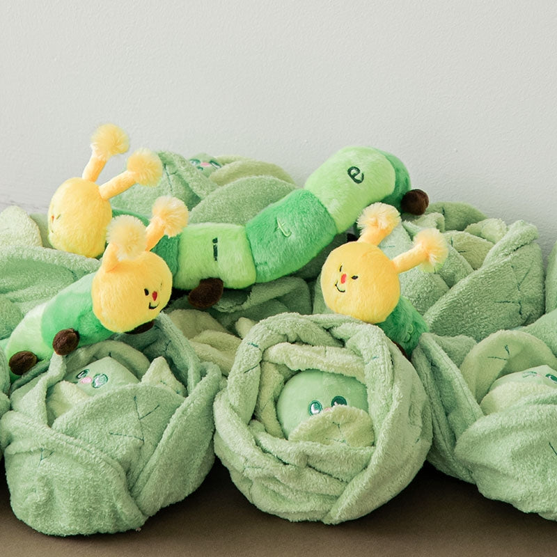 Clumsy Caterpillar Tug Toy (Rustling/Squeaking) - kikiandpuppies