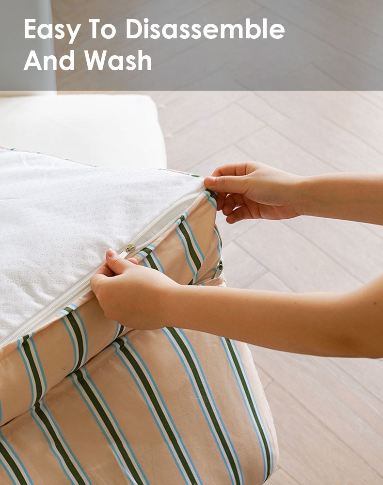 Blue and White Striped Pet Cooling Bed Sofa