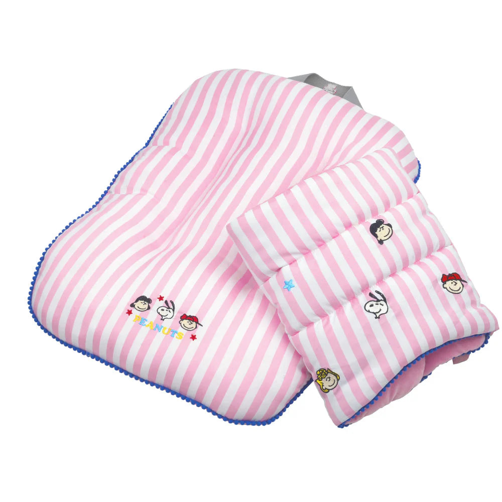 Peanuts Stripe Stroller Guard & Cushion - kikiandpuppies