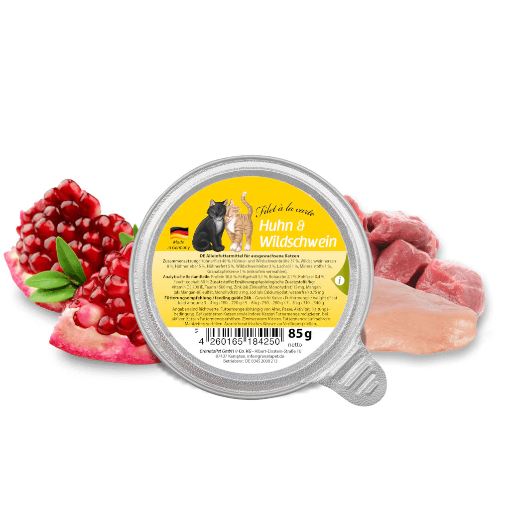 GranataPet Filet à la carte - Wild Boar and Chicken Cat Wet Food - kikiandpuppies