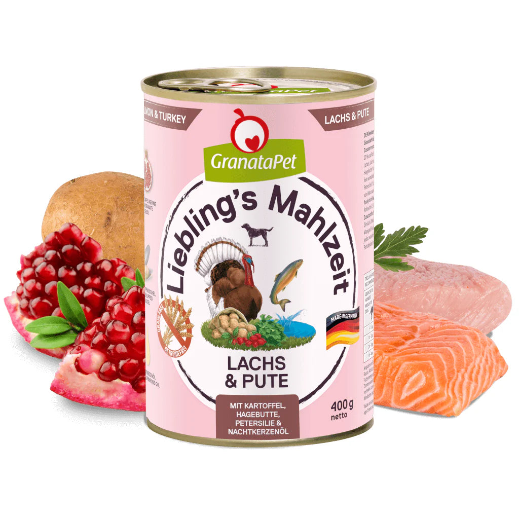 GranataPet Liebling's Mahlzeit - Salmon & Turkey Dog Wet Food - kikiandpuppies