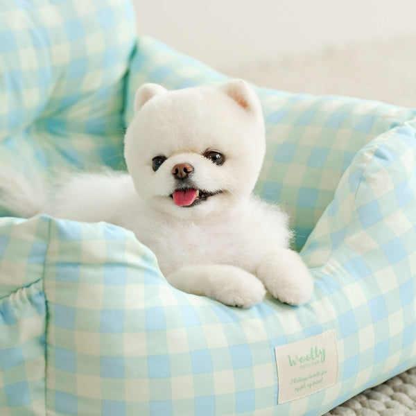 Woolly Creamy Pet Car Seat/ Sofa - kikiandpuppies