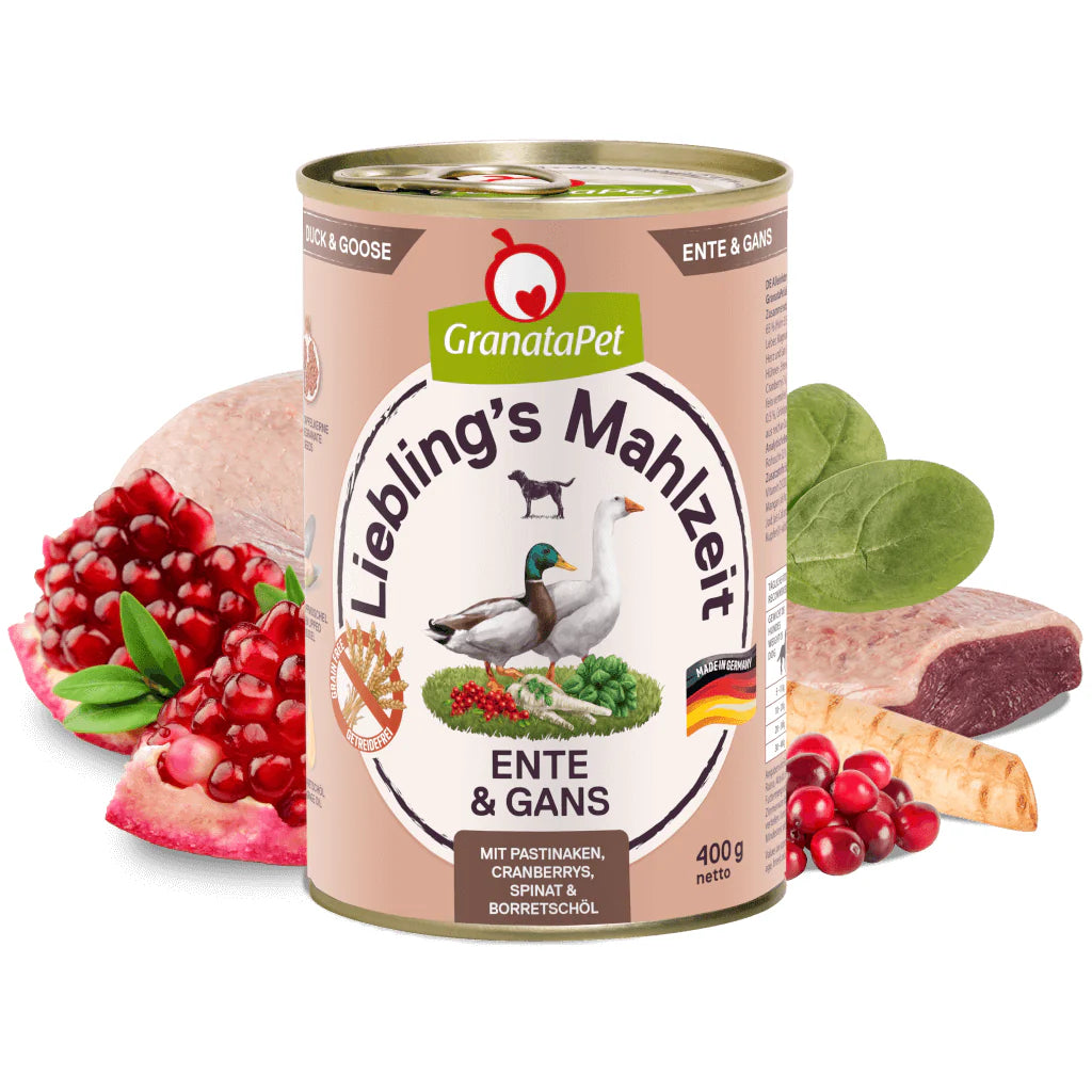 GranataPet Liebling's Mahlzeit - Duck & Goose Dog Wet Food - kikiandpuppies