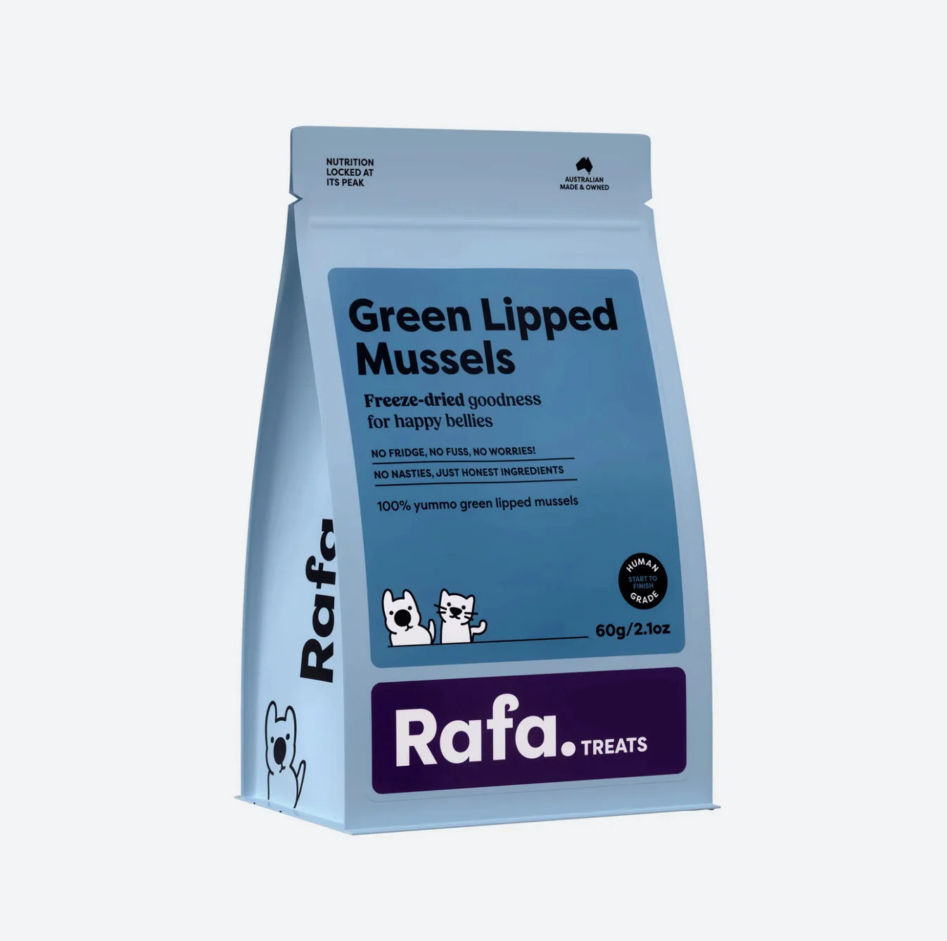 RAFA Raw Freeze-Dried Treats | Human-Grade Green Lipped Mussels - kikiandpuppies