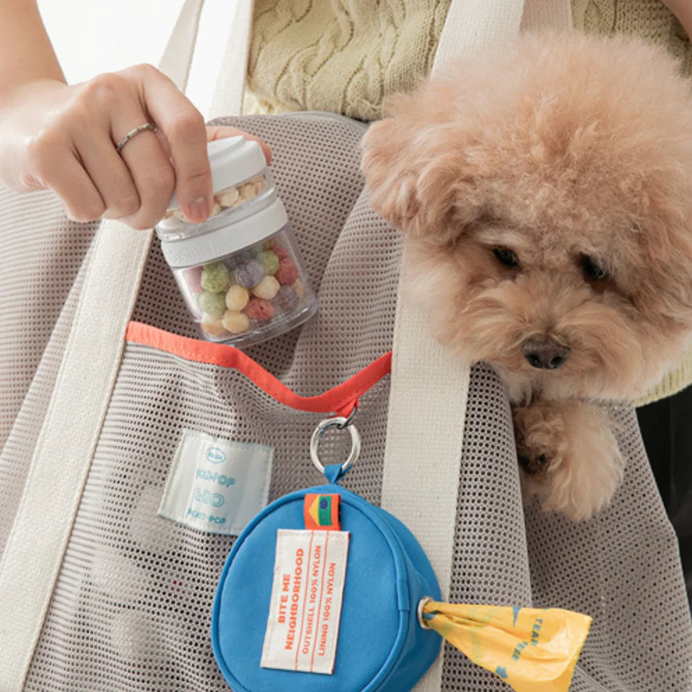 Pocket Pop Foldable Mesh Bag - 2 Colors - kikiandpuppies