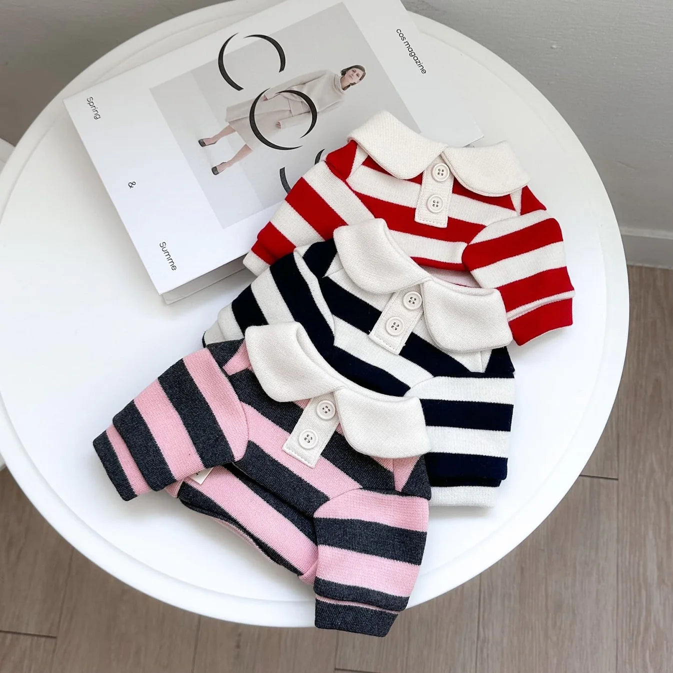 Classic Striped Polo Shirt - 2 Colors - kikiandpuppies