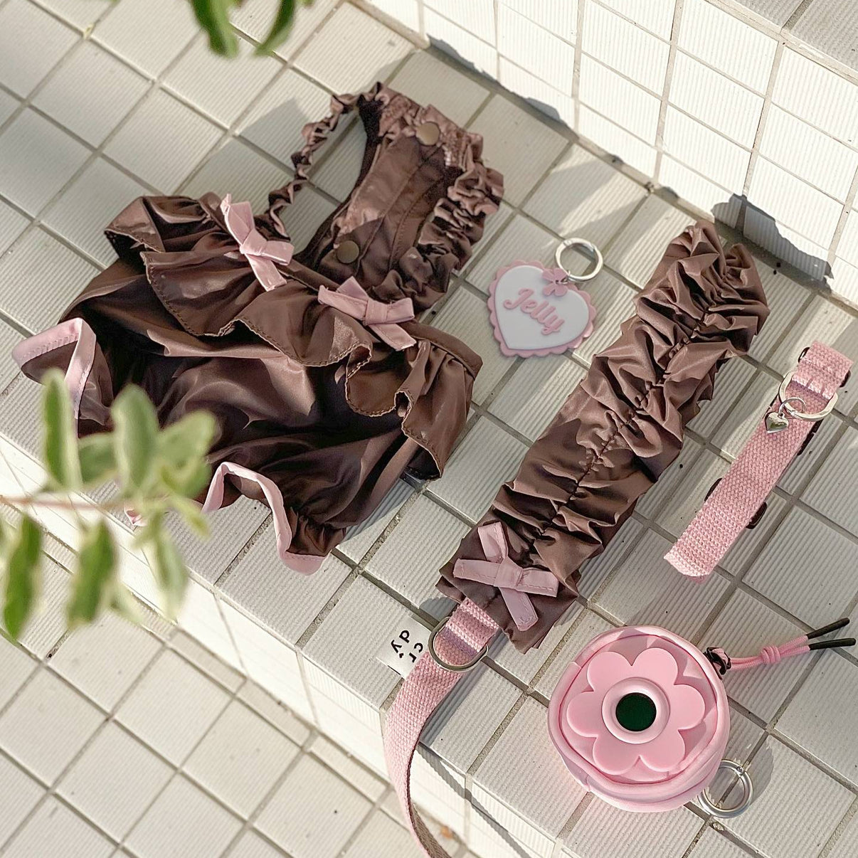 Mauve Cocoa Leash & Collar Set