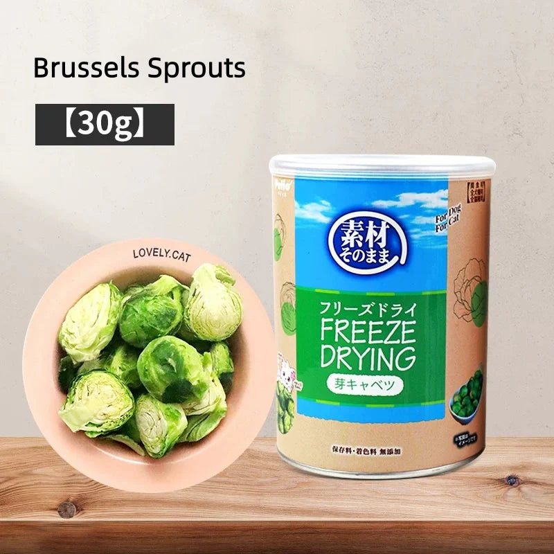 Freeze-Dried Brussels Sprouts for Dogs & Cats - 30g - kikiandpuppies