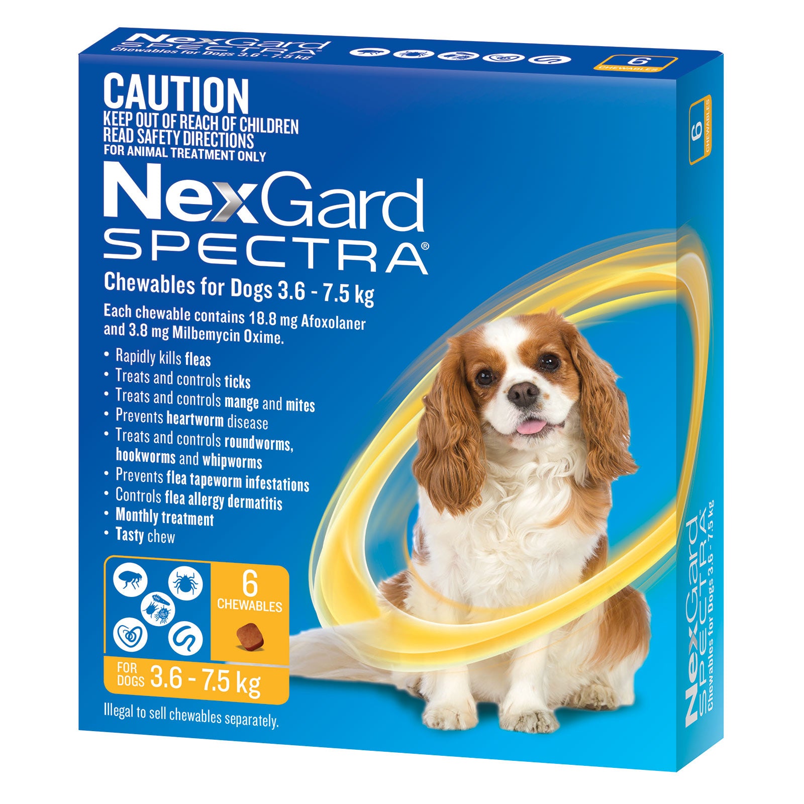 NexGard SPECTRA Chews for Small Dogs 3.6-7.5kg - kikiandpuppies