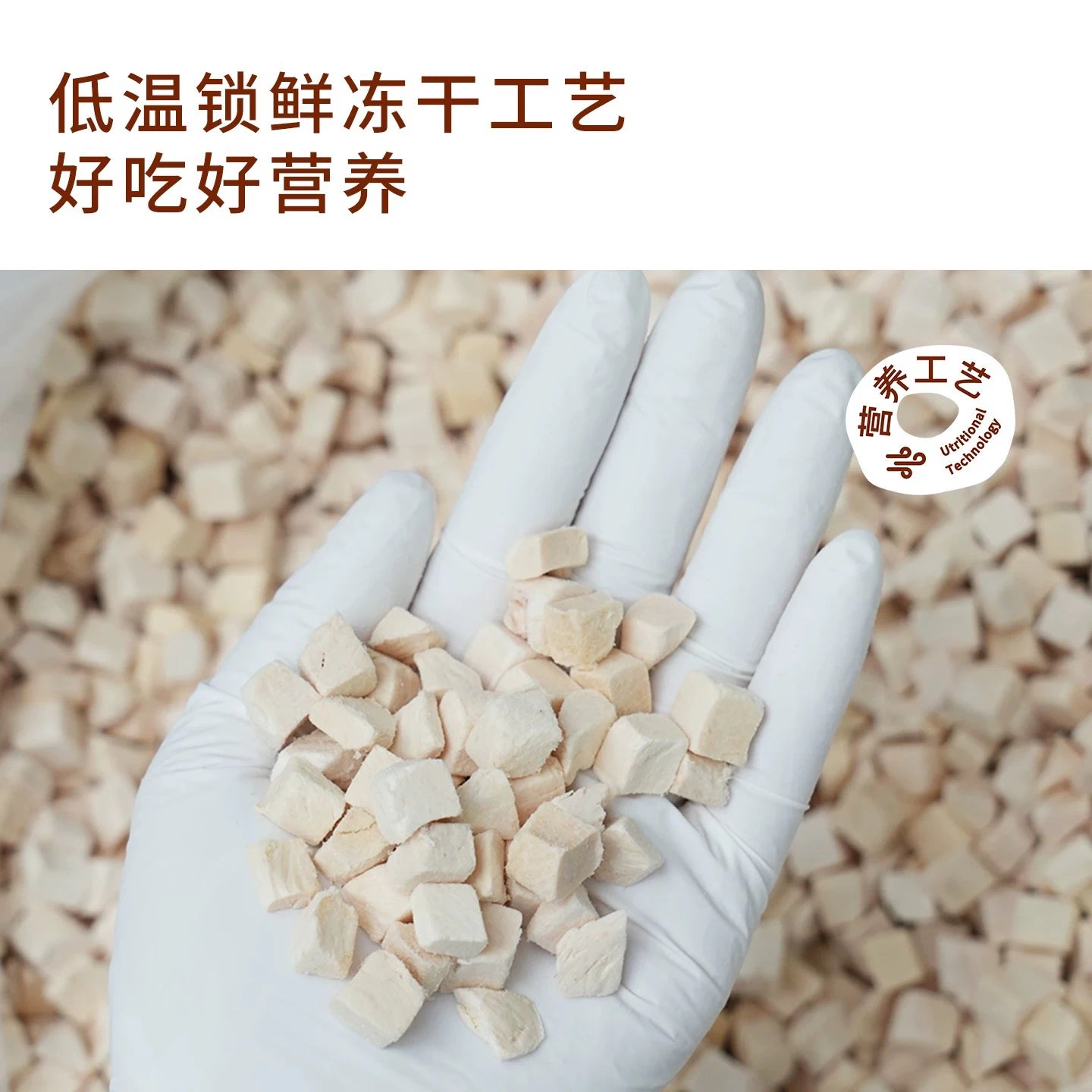 TAI YANG JIA Freeze-Dried Original Cut Chicken Breast Cubes 100g - kikiandpuppies