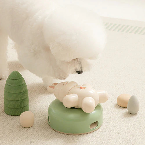 Bite Me Braining Spin and Snack Bunny Toy - kikiandpuppies