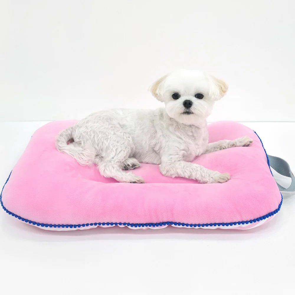 Peanuts Stripe Stroller Guard & Cushion - kikiandpuppies