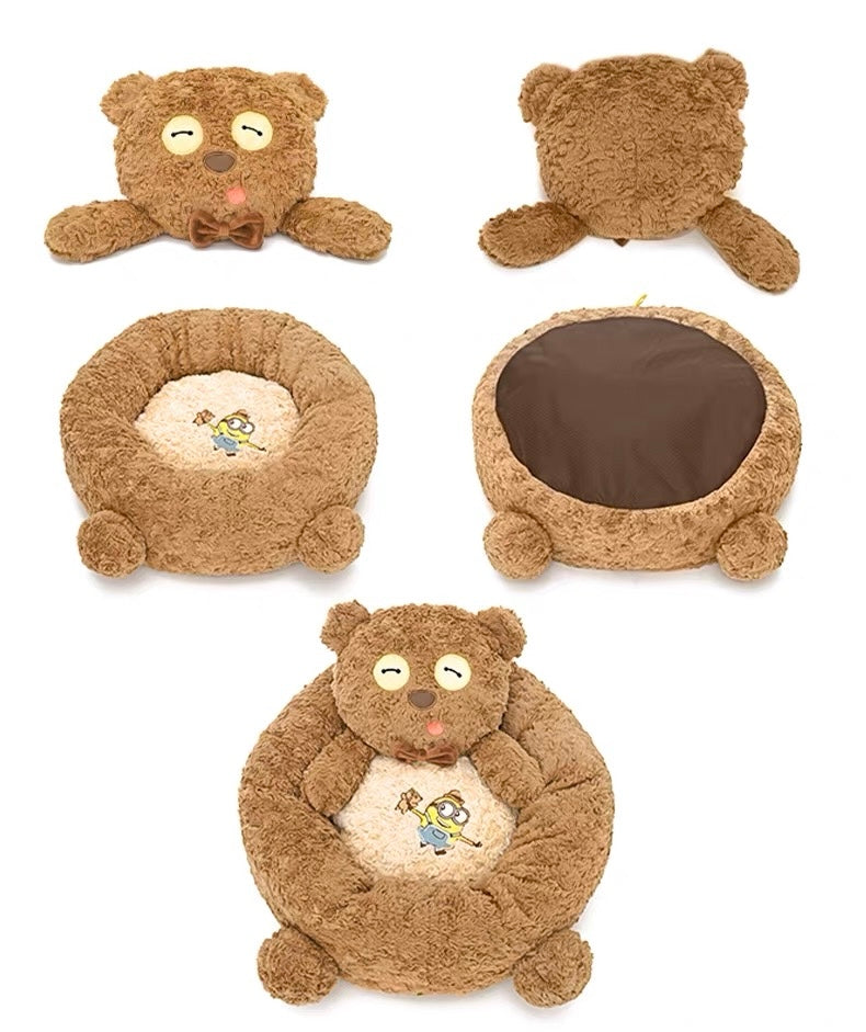Minions Ted Pet Warm Plush Removable Washable Cat Dog Bed