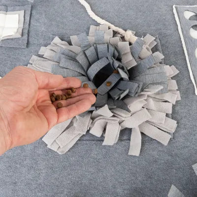 Snuffle Mat (Premium Mat with Treat Ball & Toys) Interactive Dog Toy for Pet Enrichment - Puzzle Feeder for Exercise and Stress Relief - Slow Feeder for Dogs (Deluxe) - kikiandpuppies