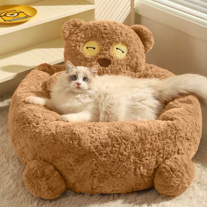 Minions Ted Pet Warm Plush Removable Washable Cat Dog Bed