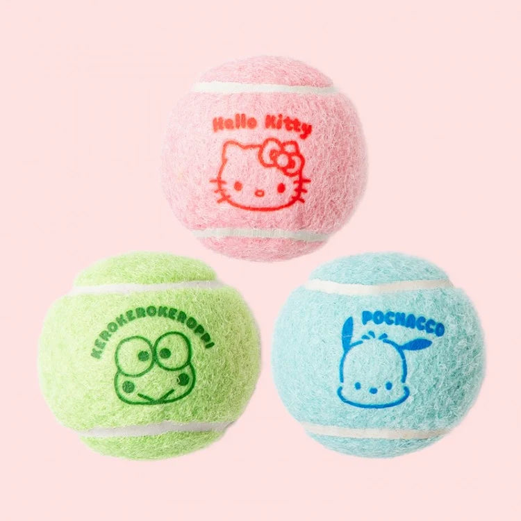 Bite Me Sanrio Characters Tennis Ball Toy Set