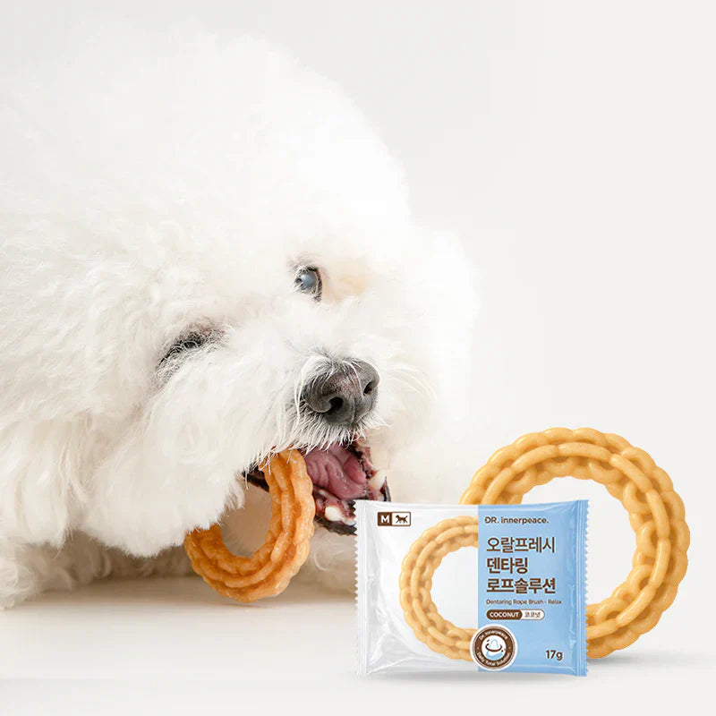Dental Ring Rope Brush Coconut (relax, Stress relief) - kikiandpuppies