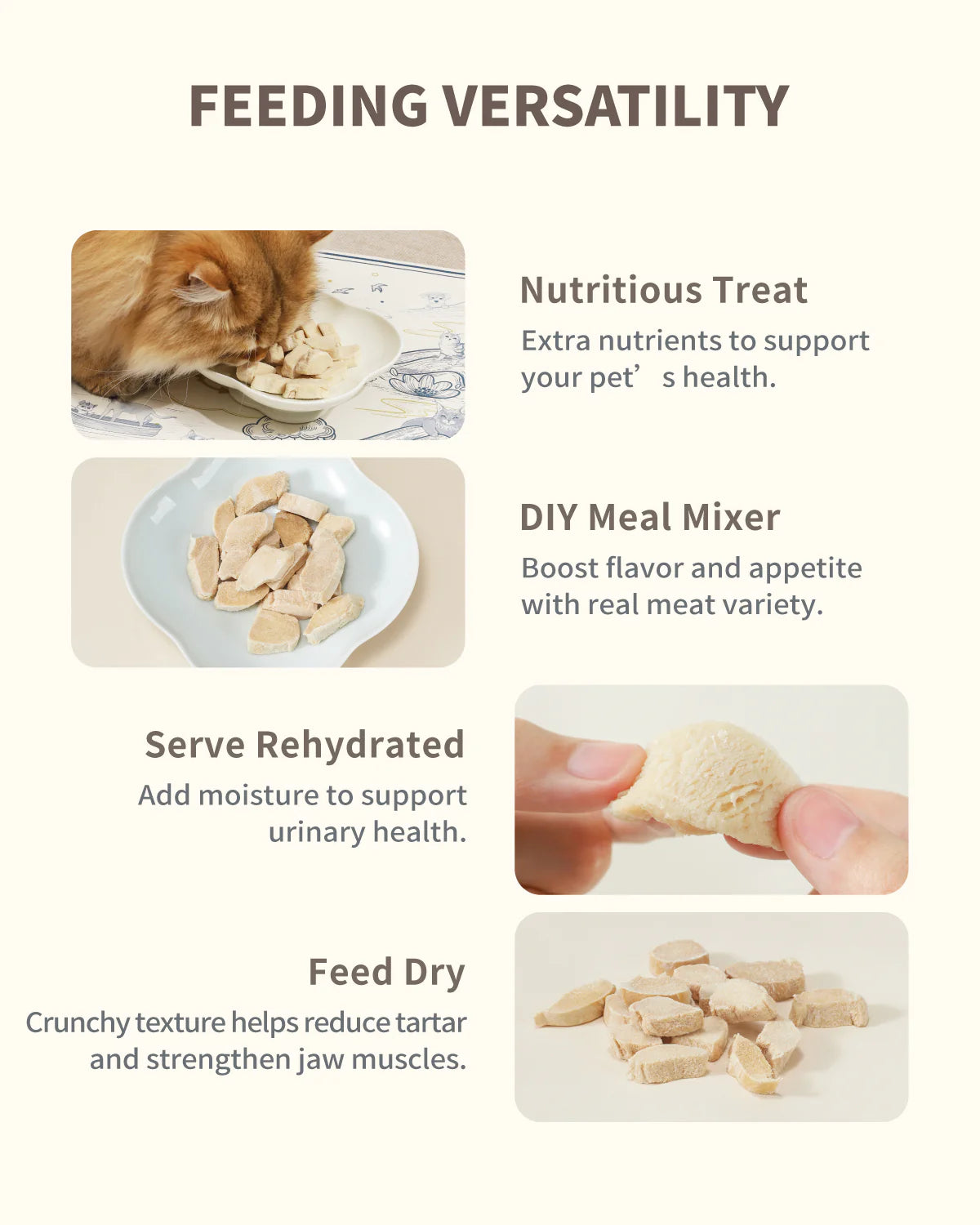 PET-EVER Freeze Dried Raw Cat & Dog Treats Freeze Dried Rabbit 70g - kikiandpuppies