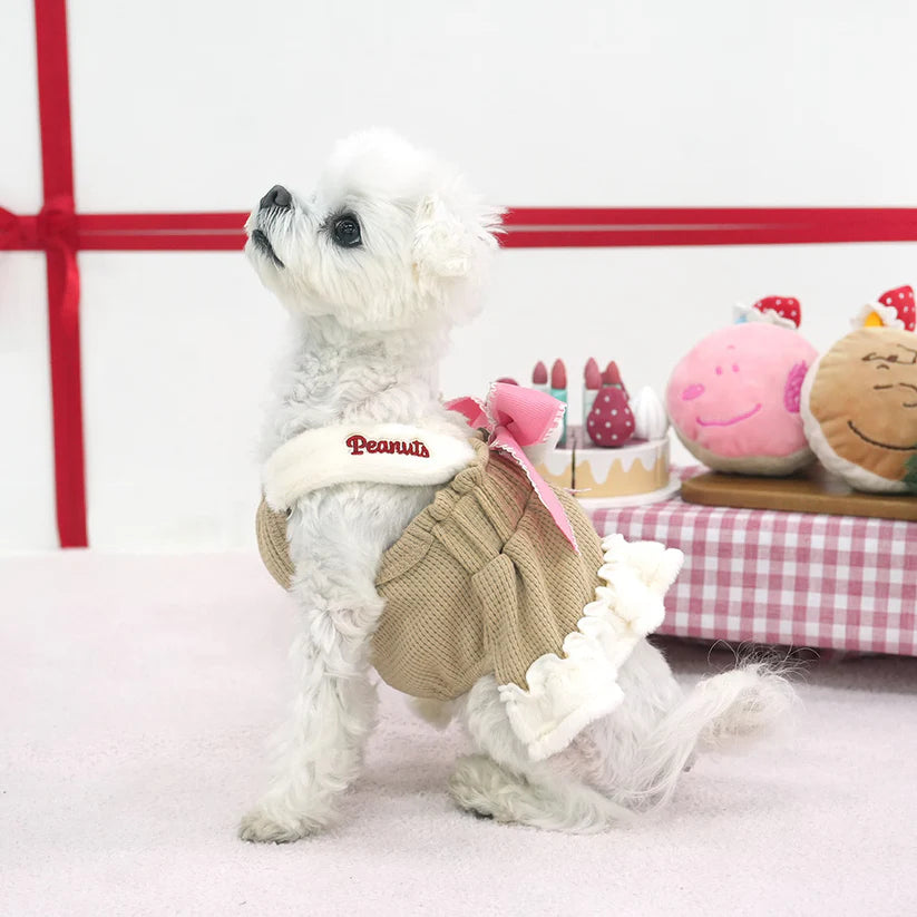 Snoopy Peanuts ribbon ruffle tee - kikiandpuppies