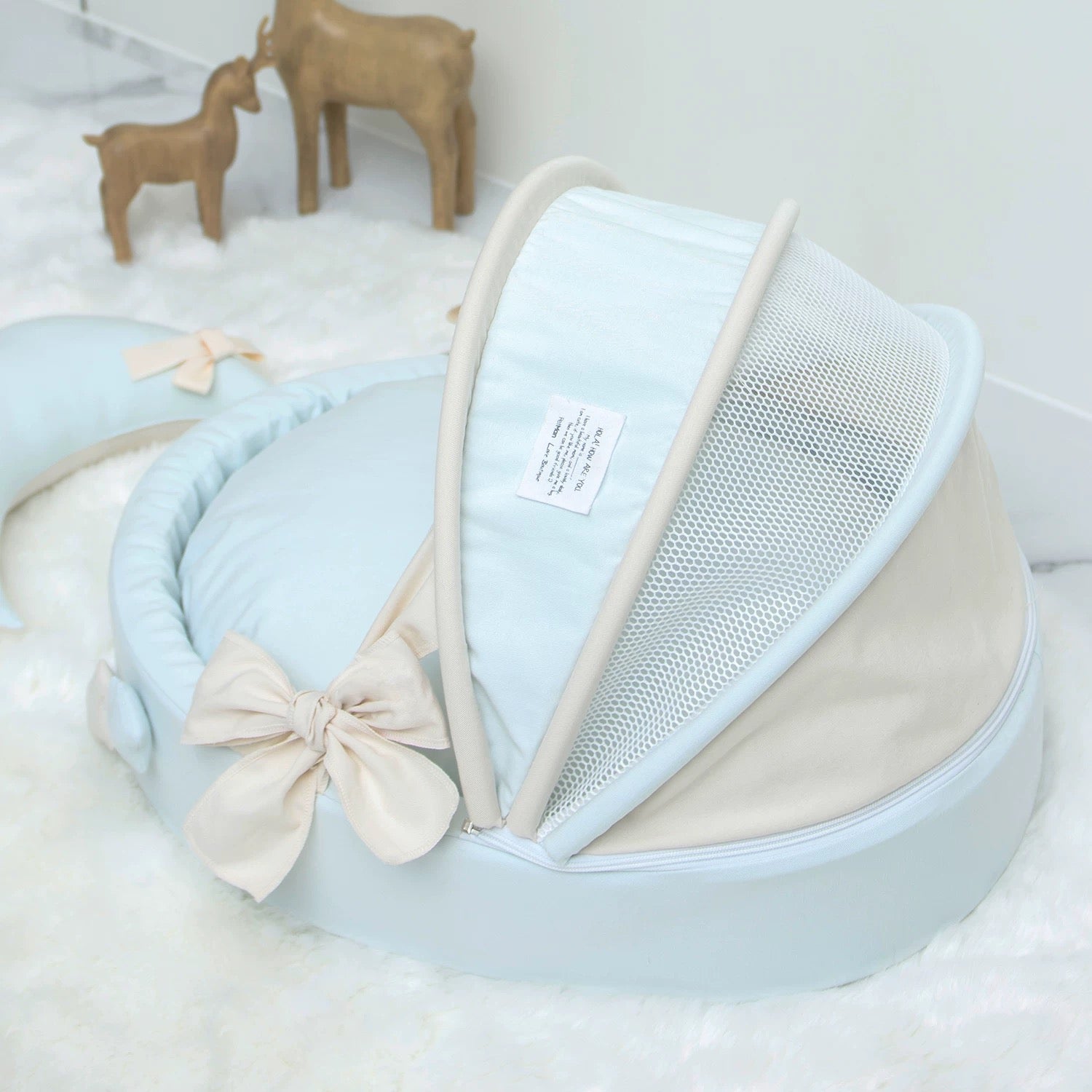 Petman Star Dream Blue Basket Two sides Washable Pet Nest Bed - kikiandpuppies