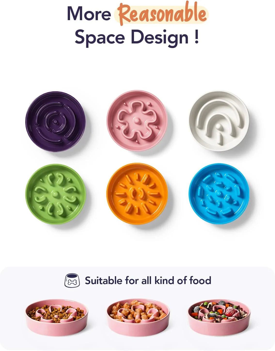 LE TAUCI Slow Feeder Bowl – Durable Ceramic, Healthy Eating for Dogs - kikiandpuppies