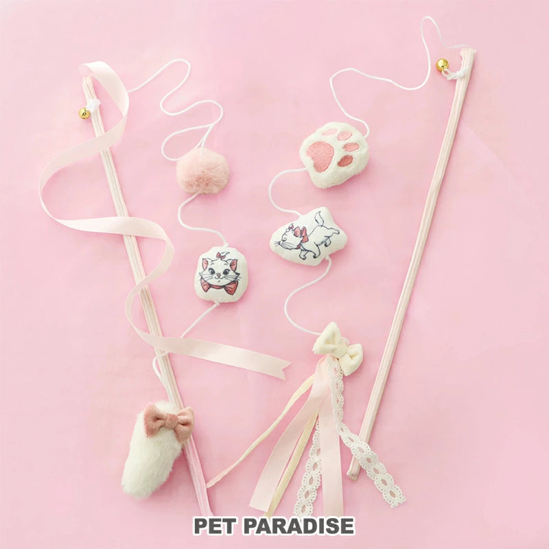 Marie Tail Ribbon Catnip Toy | Pom Pom Toy with Bell - kikiandpuppies