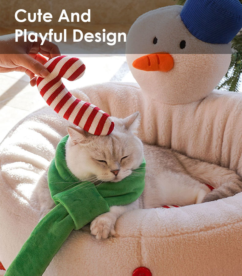 Hug Snowman Cat Dog Bed