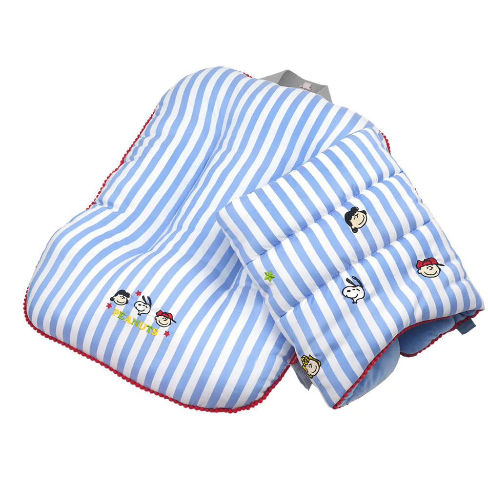 Peanuts Stripe Stroller Guard & Cushion - kikiandpuppies