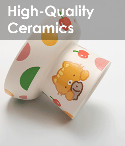 Childlike Standed Ceramic Cat Pet Bowls