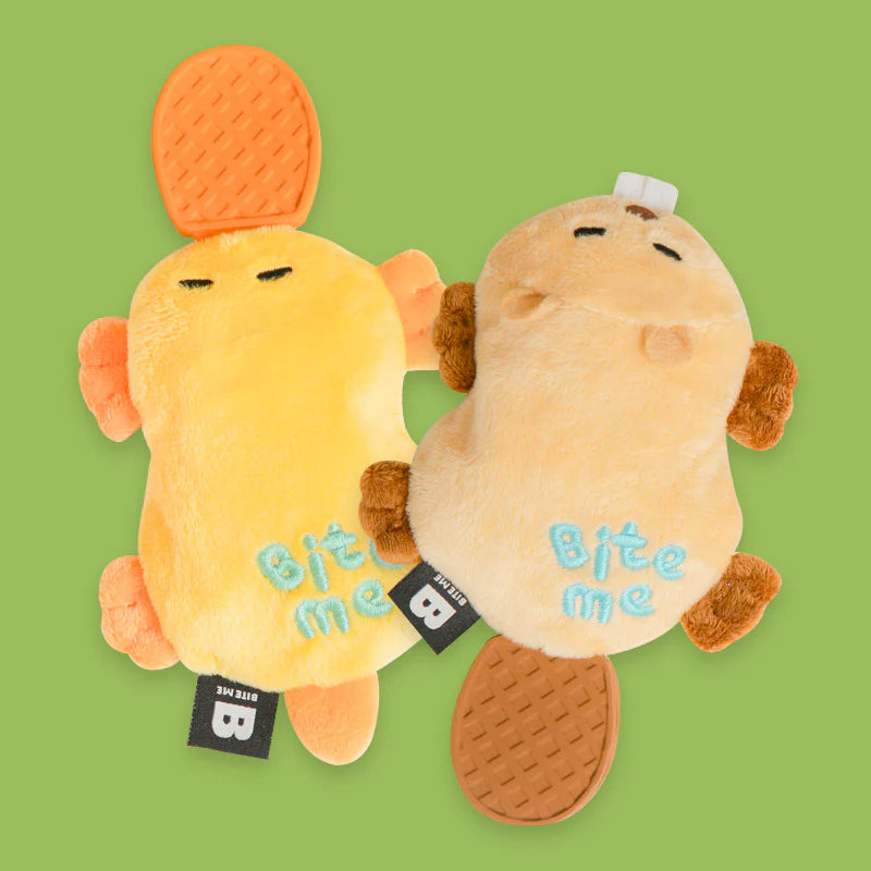 Biteme Fluffy Flat Latex Toy (2 types) - kikiandpuppies