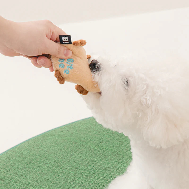 Biteme Fluffy Flat Latex Toy (2 types) - kikiandpuppies