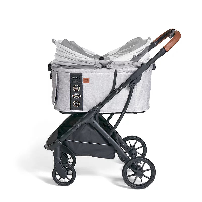 AGILE | Quick Fold Pet Stroller - Hygge Beige - kikiandpuppies