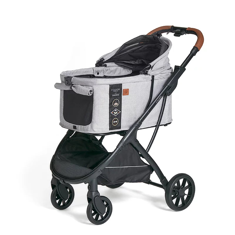 AGILE | Quick Fold Pet Stroller - Hygge Beige - kikiandpuppies