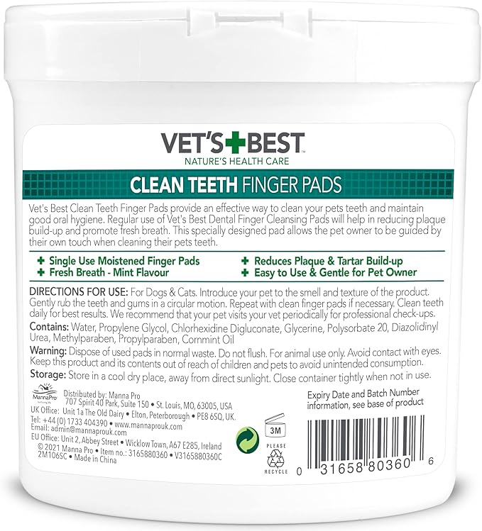 Vet's Best Dental Finger Pads for Dogs & Cats - kikiandpuppies