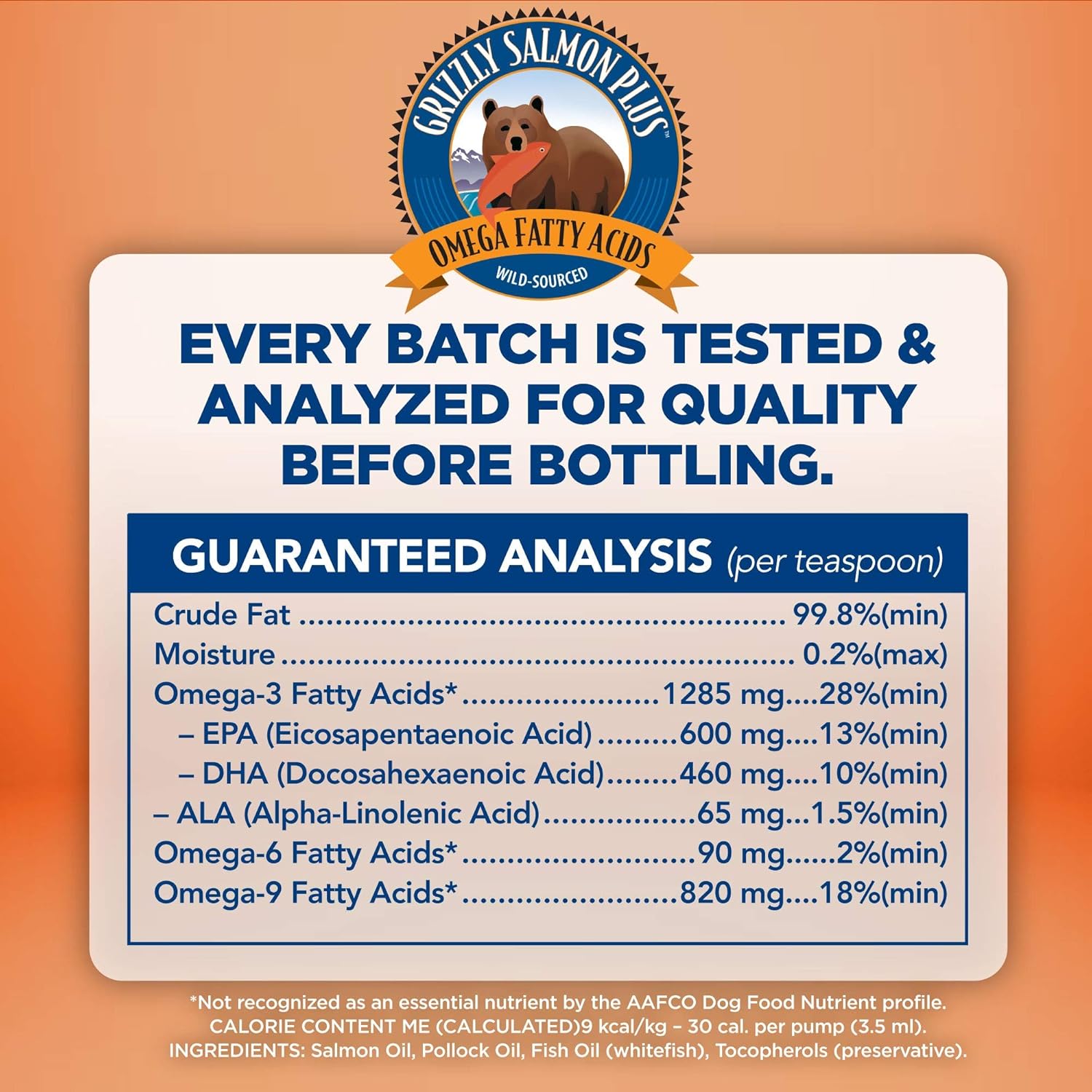 Grizzly Salmon Oil Plus Omega 3-6-9 Dog Food Supplement 237ml