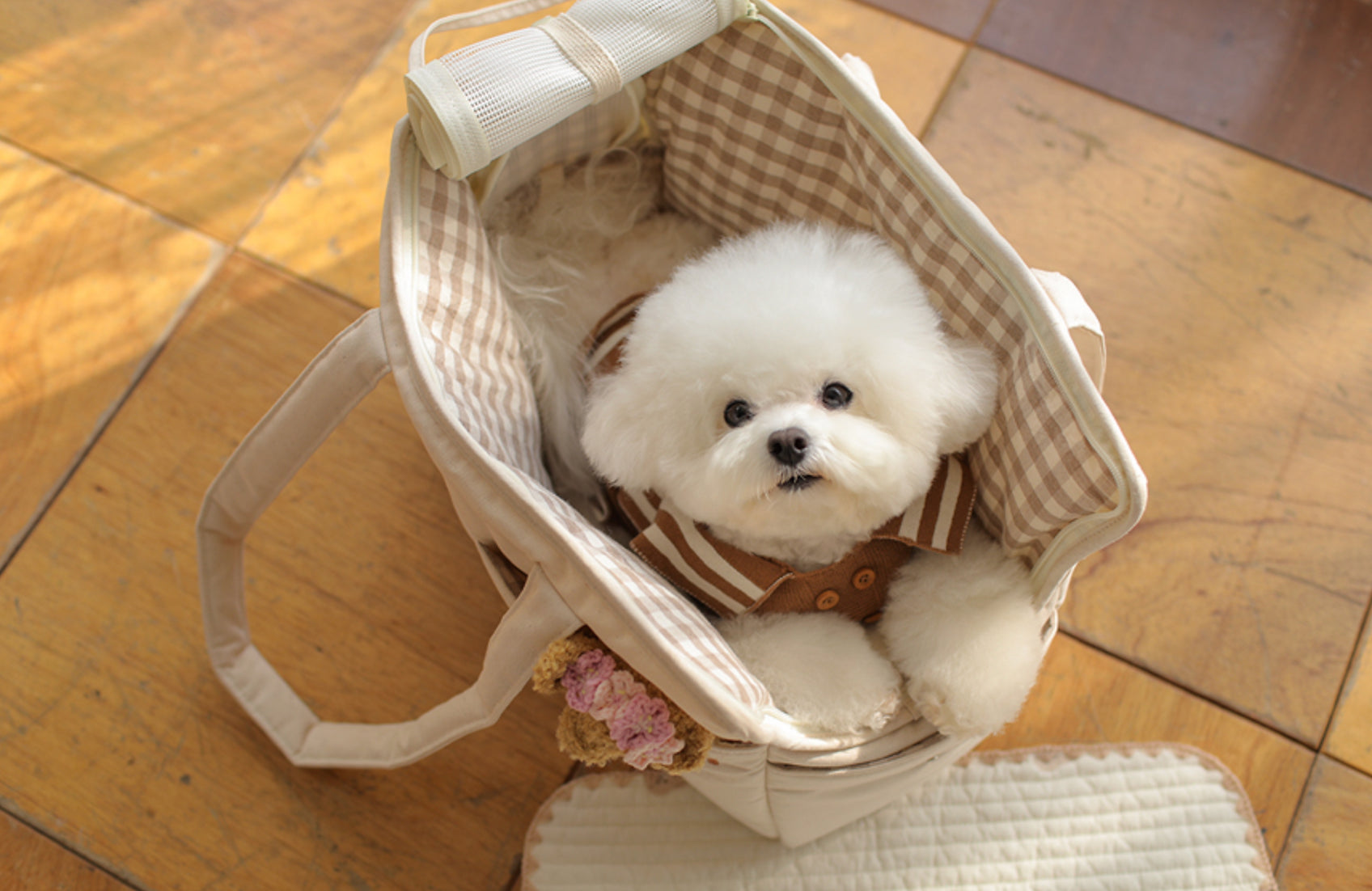 Ba&ttang Pet Carrier Bag（Includes cushion） - kikiandpuppies